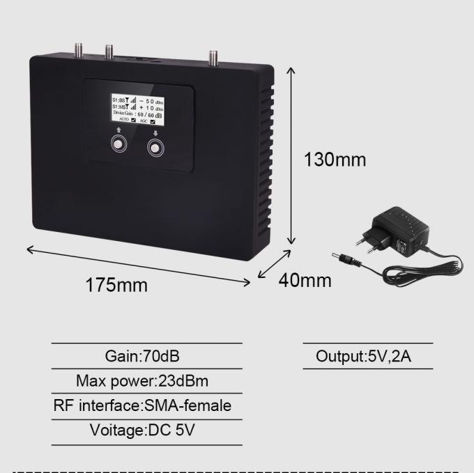 Indoor Gain 70dB Dual Band Repeater 2G 3G 4G Internet Booster 3