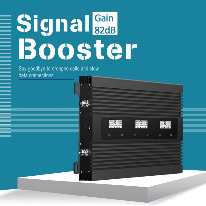 80dB Gain Multi Band Cell Phone Signal Booster 800MHz 900MHz 1800MHz 2