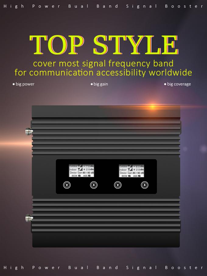 2G 3G 4G Tri Band Repeater , 850 / 1800 / 2100MHz Cellular Signal Repeater 0