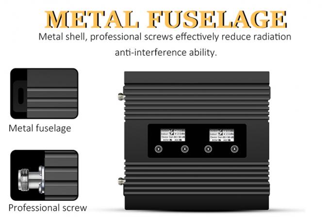 2G 3G 4G Tri Band Repeater , 850 / 1800 / 2100MHz Cellular Signal Repeater 5