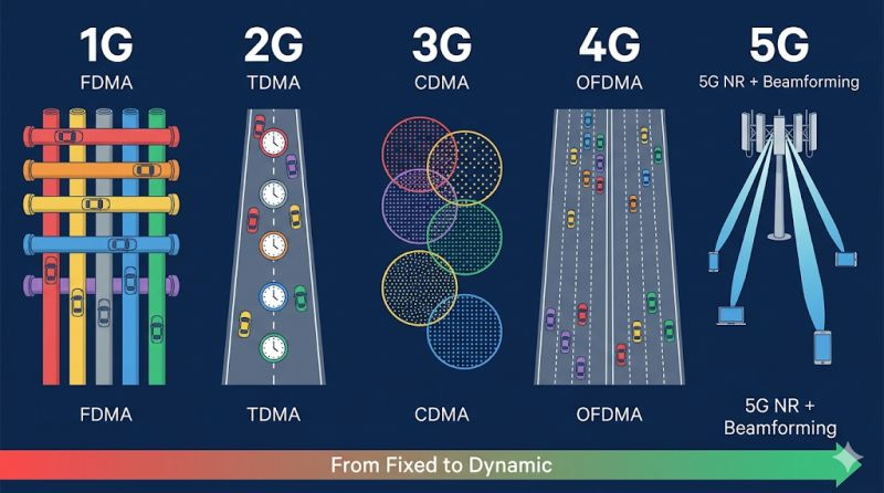 Evolution of Mobile Communications: From 1G Voice to 5G Connectivity