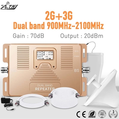 70dB Gain 2G 3G Dual Band Signal Booster Cell Phone Amplifier