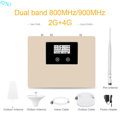 Buy 800-GSM+4G 70dB Gain Dual Band GSM Booster 4G LTE Mobile Network Repeater online manufacture
