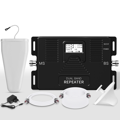 Buy 2G 4G Dual Band Signal Booster 900MHz 1800MHz 70dB Gain With LCD online manufacture