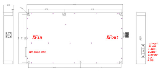 ATNJ Customized Wideband 20-700MHz Gan Amplifier Ultra Band High Power Gan Amplifier for 2G 3G 4G 5G