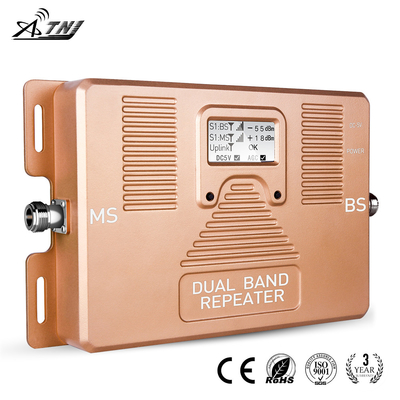 2G 4G GSM DCS 70dB Gain LTE Signal Booster With Smart LCD Display