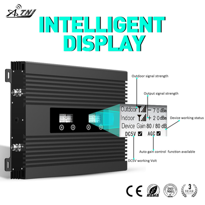 80dB Dual Band Cell Phone Booster Amplifier Output Power 23dBm 27dBm