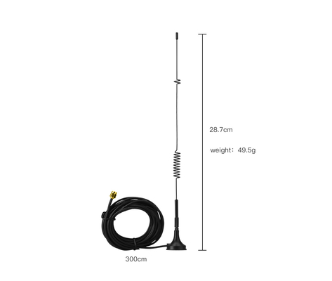 800MHz 2700MHz Signal Booster Antenna External Spring RG174 Cable