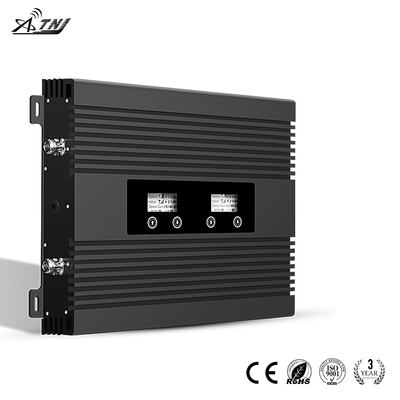 Black 2G 3G 4G Tri Band Network Booster Device Output Power 17dBm