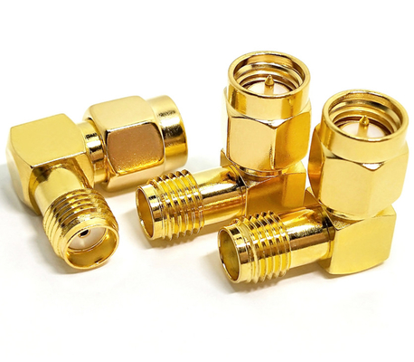 Elbow RF SMA Type Male To Female Connector For Network Booster