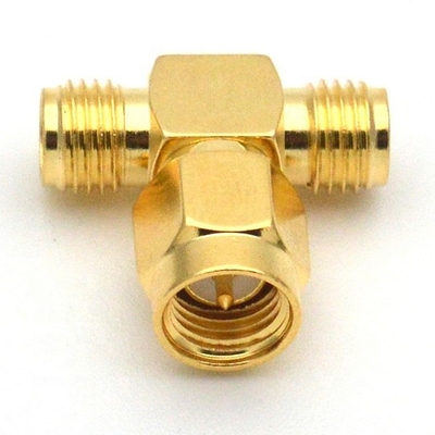 T Type Cell Phone Booster Cable Adapters SMA Male To Dual Female