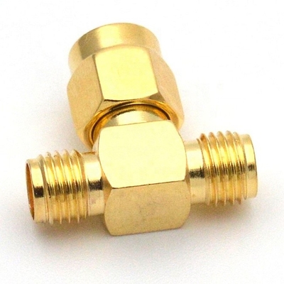 T Type Cell Phone Booster Cable Adapters SMA Male To Dual Female