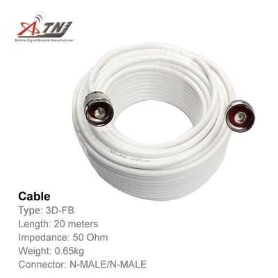 Signal Booster Coaxial Cable with 20M N Male Connector for Customized Length