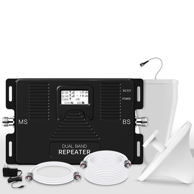 70dB Gain Dual Band Signal Booster 2G 4G Cellular Repeater Amplifier