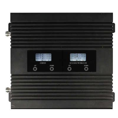 Black 2G 3G 4G Tri Band Network Booster Device Output Power 17dBm