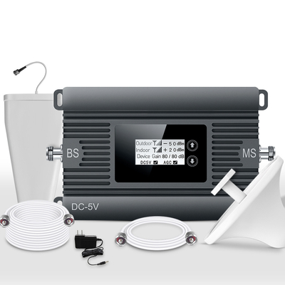 Gain 80dB Cell Phone Signal Repeater Support Any Cellular Devices